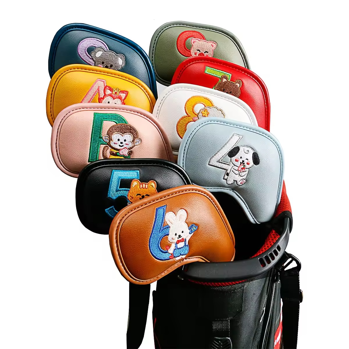 Golf Equipment Nearby - 9Pcs 귀여운 만화 동물 골프 아이언