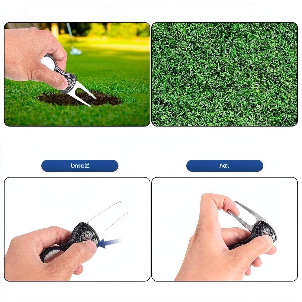 접이식 골프 피치 포크, 잔디 손상 복구 도구, 스테인 - Golf Equipment Gifts 리뷰 및 가격