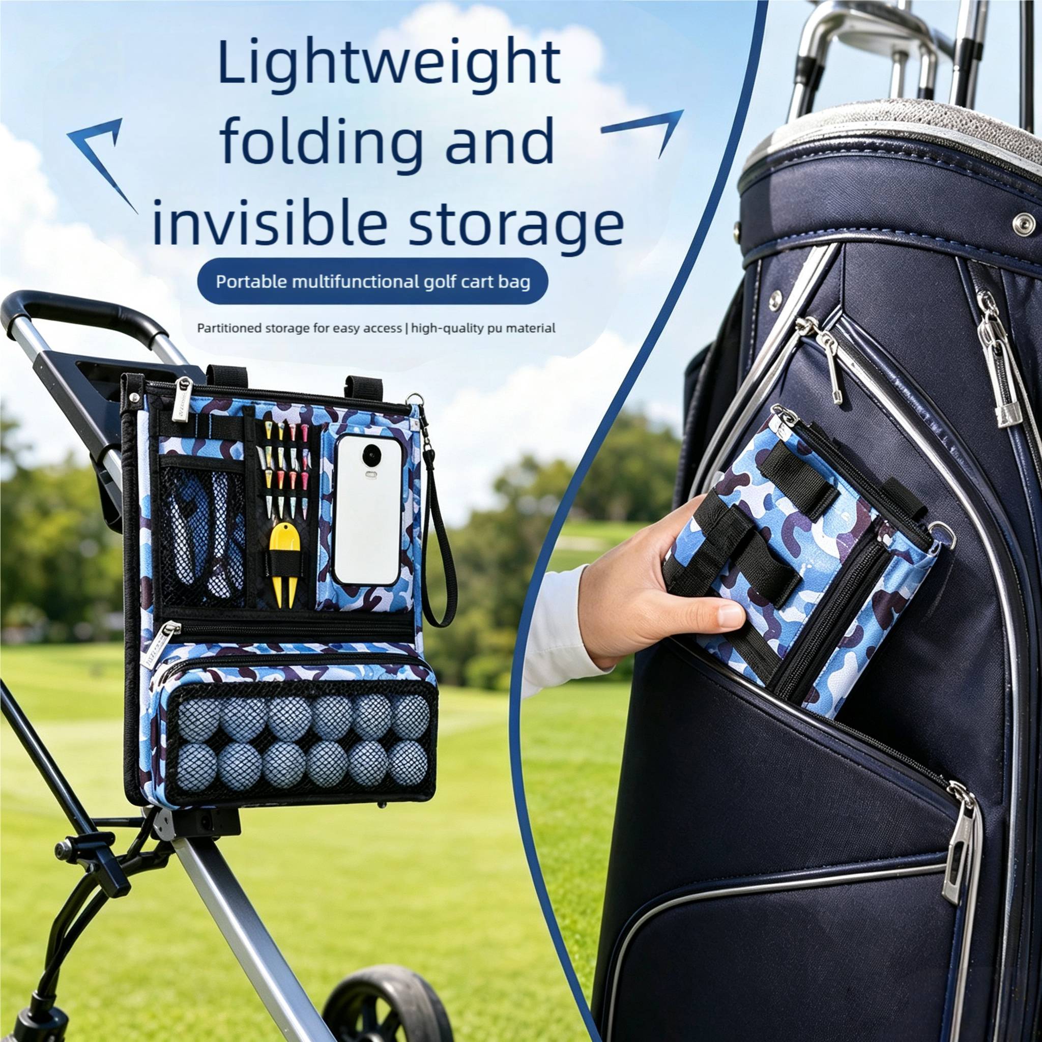 골프 수납 정리함 접이식 파우치 멀티 지퍼 액세서리 가 - Golf Bag Stand Cart 리뷰 및 가격