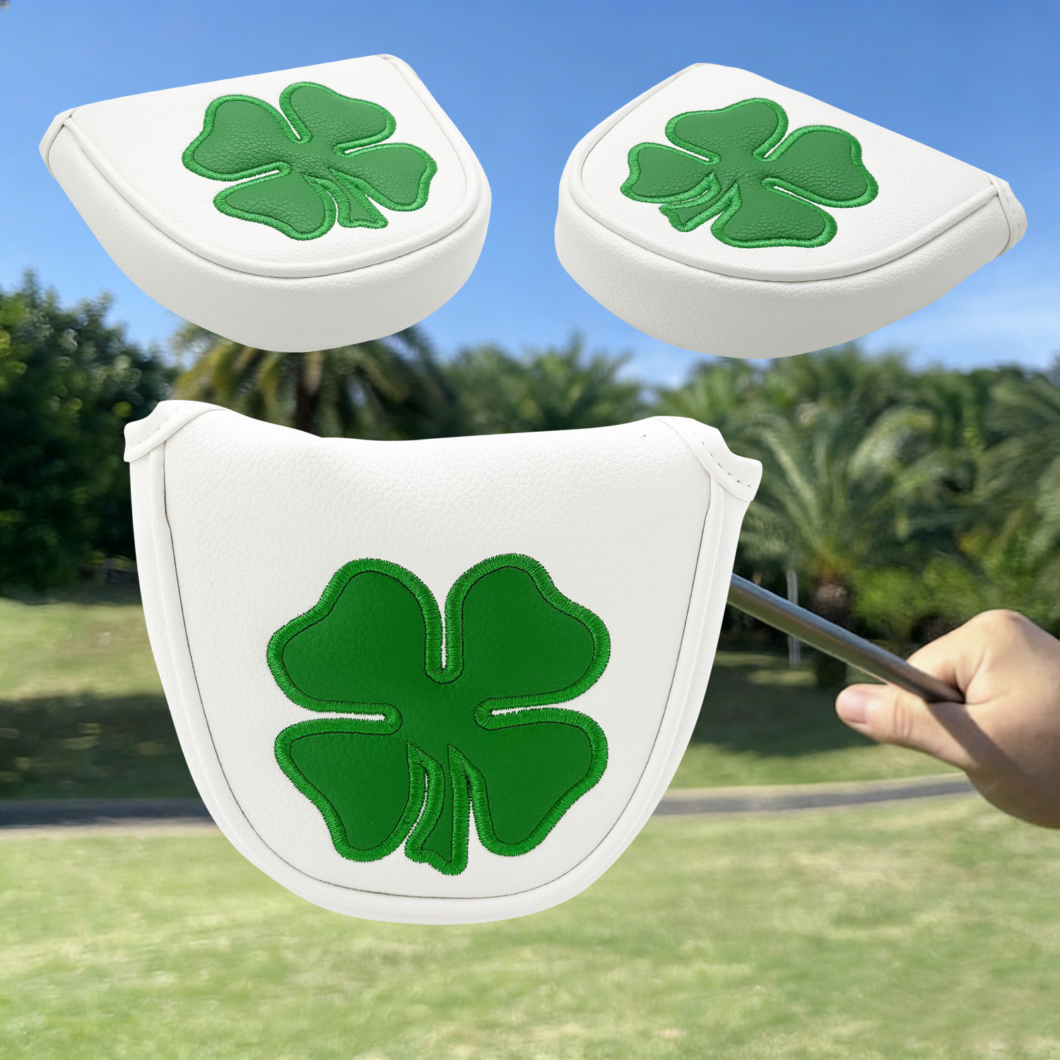 1pc 퍼터 헤드 커버, '클로버' 패턴 골프 퍼터 커 - Golf Equipment Nearby 리뷰 및 가격