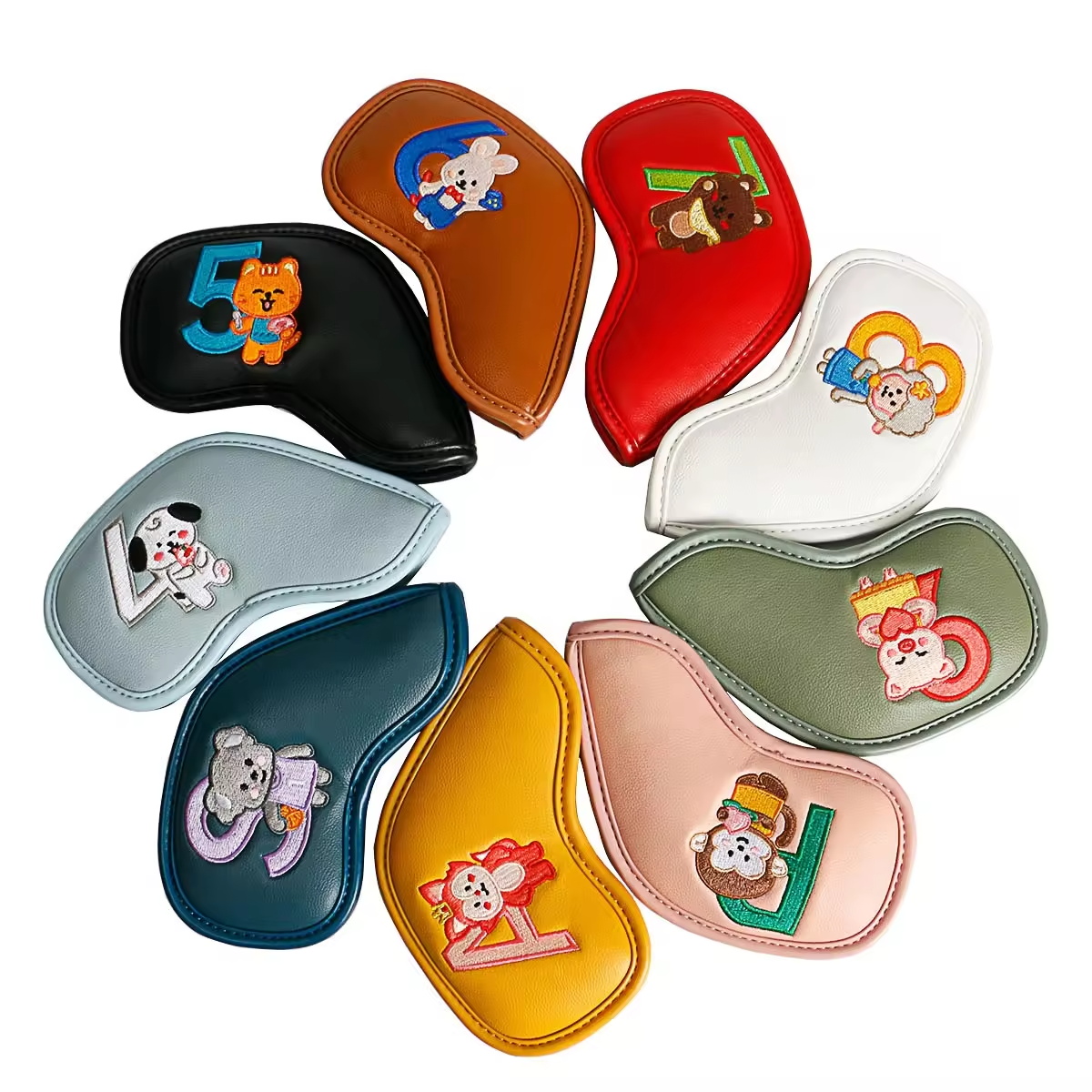 9Pcs 귀여운 만화 동물 골프 아이언 헤드 커버, P - Golf Equipment Nearby 리뷰 및 가격