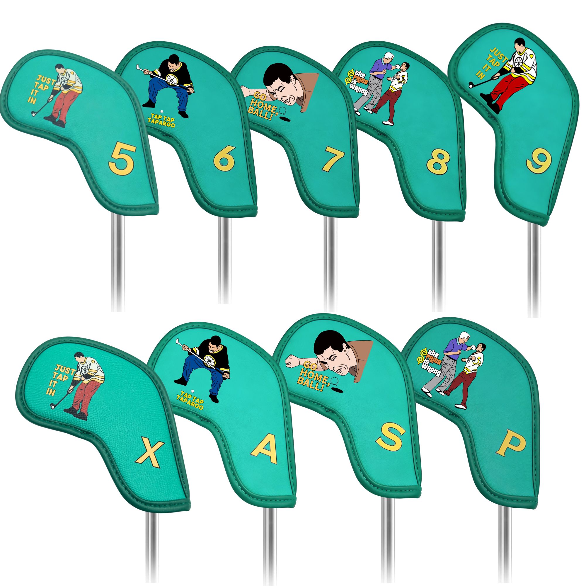 재미있는 만화 디자인의 골프 아이언 커버 9개, 모든  - Golf Equipment Nearby 리뷰 및 가격