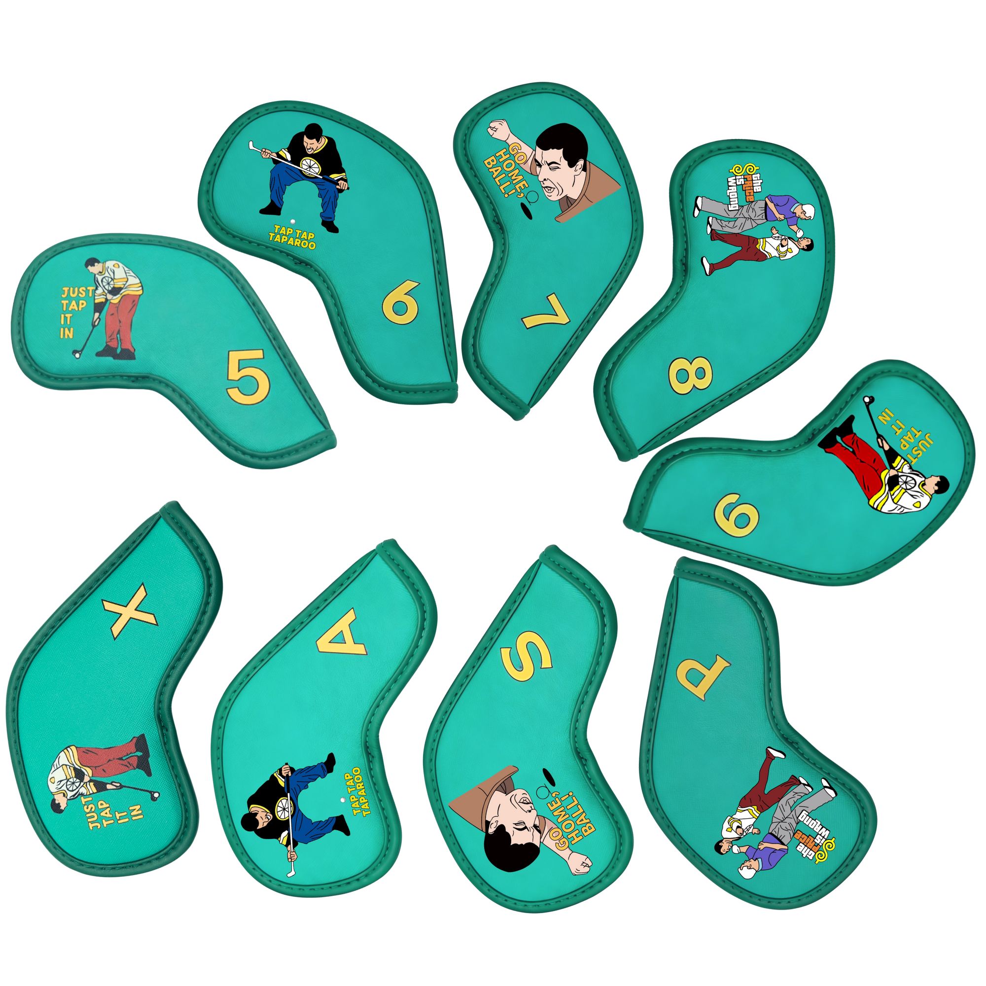 재미있는 만화 디자인의 골프 아이언 커버 9개, 모든  - Golf Equipment Nearby 리뷰 및 가격